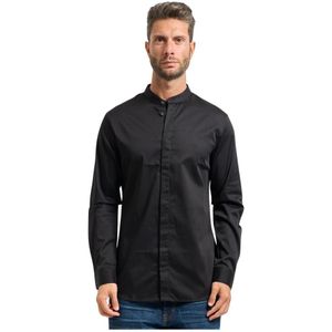Armani Exchange, Heren, Overhemden, Zwart, Maat: L Katoen,