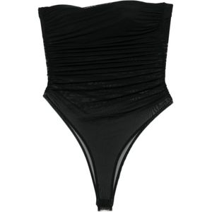 Amazuin, Dames, Tops, Zwart, Maat: ONE Size Polyamide,