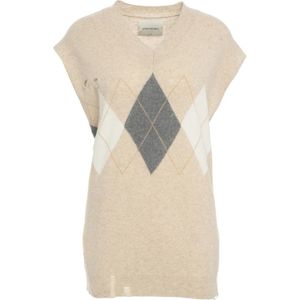 JEI O', Dames, Truien, Beige, Maat: M Wol,