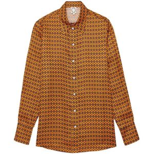 Ines de la Fressange Paris, Dames, Blouses & Shirts, Bruin, Maat: 2XS Satijn,