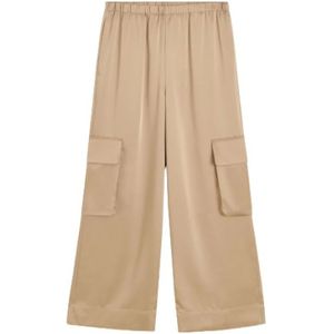 By Malene Birger, Dames, Broeken, Bruin, Maat: M Satijn,