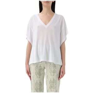 Dondup, Dames, Tops, Wit, Maat: S Viscose,