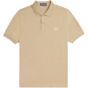 Fred Perry, Heren, Tops, Beige, Maat: M Katoen,