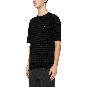 Emporio Armani, Heren, Tops, Zwart, Maat: S Katoen,