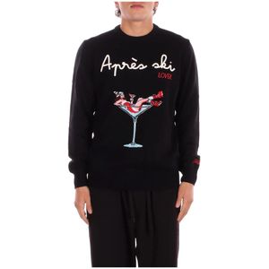 MC2 Saint Barth, Heren, Truien, Zwart, Maat: L Wol,