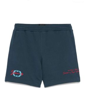 Givenchy, Heren, Korte broeken, Blauw, Maat: S Fleece,