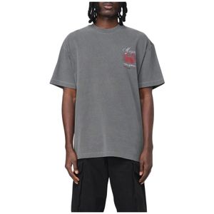 Msgm, Heren, Tops, Zwart, Maat: M