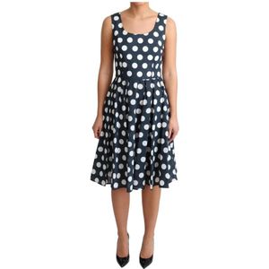 Dolce & Gabbana, Dames, Jurken, Blauw, Maat: 2XS Katoen,