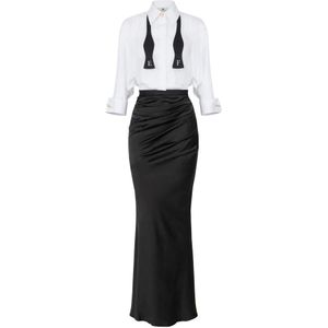 Elisabetta Franchi, Dames, Jurken, Veelkleurig, Maat: S Satijn,