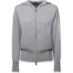 Pinko, Dames, Sweatshirts & Hoodies, Grijs, Maat: XS Wol,
