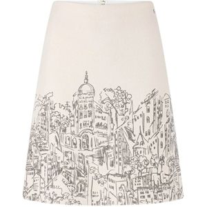 Marc Cain - Wollen Print Rok - Beige - Dames