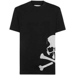 Philipp Plein, Heren, Tops, Zwart, Maat: 3XL Katoen,