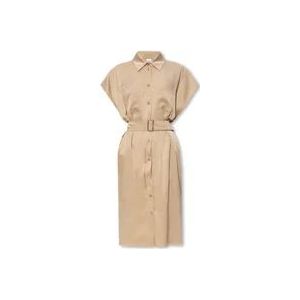 Burberry ‘Nella’ zijden jurk , Beige , Dames , Maat: XS