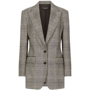 Dolce & Gabbana, Dames, Jassen, Grijs, Maat: S Wol,
