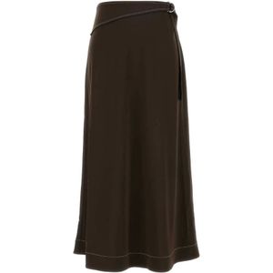 Tory Burch, Dames, Rokken, Bruin, Maat: XS Viscose,