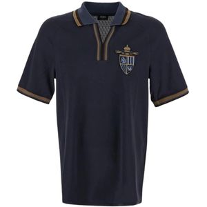 Fendi, Heren, Tops, Blauw, Maat: S