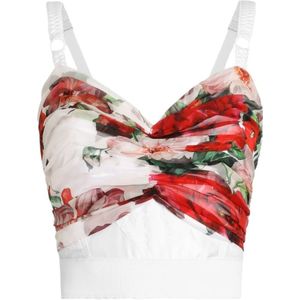Dolce & Gabbana - Mouwloze Top - Wit - Verstelbare Schouderbandjes