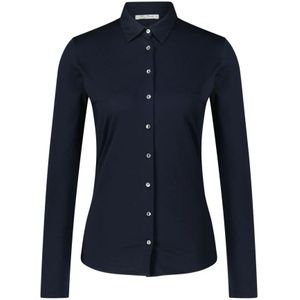 Stefan Brandt, Dames, Blouses & Shirts, Blauw, Maat: L Katoen,