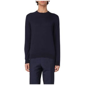 Paolo Pecora, Heren, Truien, Blauw, Maat: L Wol,