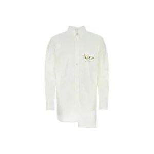 Lanvin Witte Poplin Overhemd , White , Heren , Maat: L