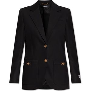 Versace, Dames, Jassen, Zwart, Maat: XS Zijde,