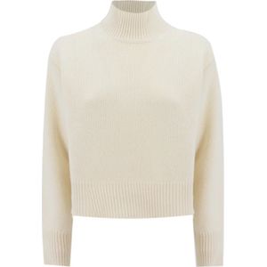 Ermanno Scervino, Dames, Truien, Beige, Maat: XS Wol,