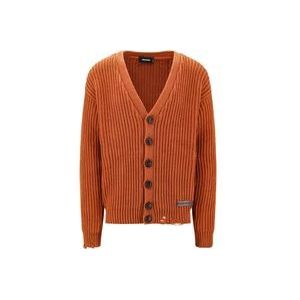 Dsquared2 Stijlvolle Oranje Gebreide Cardigan Aw23 , Orange , Heren , Maat: M