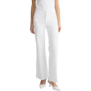 Liu Jo, Dames, Broeken, Wit, Maat: W32 Katoen,