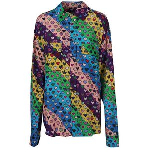 Alessandro Enriquez, Dames, Blouses & Shirts, Veelkleurig, Maat: S Viscose,