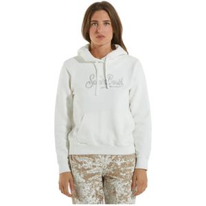 MC2 Saint Barth, Dames, Sweatshirts & Hoodies, Wit, Maat: M Katoen,