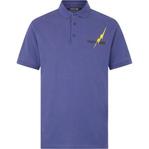 Roberto Cavalli, Heren, Tops, Blauw, Maat: S Katoen,