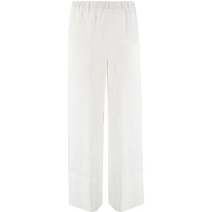 Antonelli Firenze, Dames, Broeken, Wit, Maat: XS Linnen,