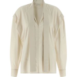 Lemaire, Dames, Blouses & Shirts, Beige, Maat: XS Katoen,