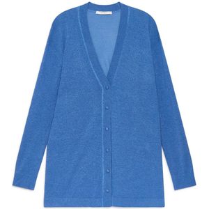 Maliparmi, Dames, Truien, Blauw, Maat: XS Viscose,