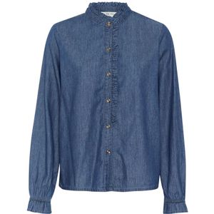 Cream, Dames, Blouses & Shirts, Blauw, Maat: XL Denim,