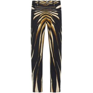 Roberto Cavalli, Heren, Jeans, Geel, Maat: L Katoen,