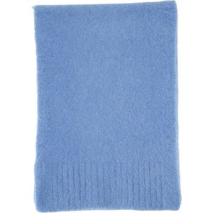 Samsøe Samsøe - Blauwe Alpaca Wol Sjaal - Accessoires - Dames