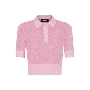 Dsquared2 Polo Hemden , Pink , Dames , Maat: S