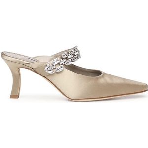 Manolo Blahnik, Dames, Schoenen, Beige, Maat: 37 EU Leer,