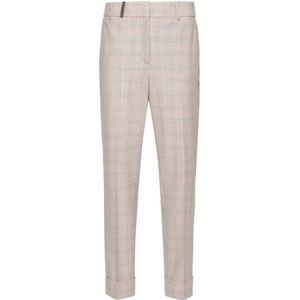 Peserico, Dames, Broeken, Veelkleurig, Maat: XL Wol,