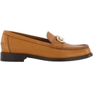 Ferragamo, Dames, Schoenen, Bruin, Maat: 40 1/2 EU Leer,