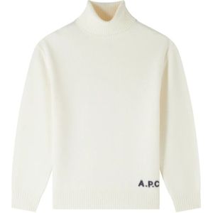 A.p.c., Heren, Truien, Beige, Maat: M Wol,
