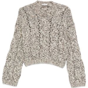 Brunello Cucinelli, Dames, Truien, Grijs, Maat: S