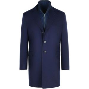 Fay, Heren, Mantels, Blauw, Maat: XL Wol,