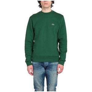 Lacoste, Heren, Sweatshirts & Hoodies, Groen, Maat: L Katoen,