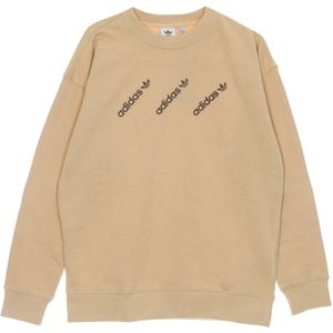 Adidas, Dames, Sweatshirts & Hoodies, Beige, Maat: XL Katoen,