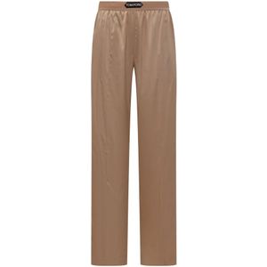 Tom Ford, Dames, Broeken, Beige, Maat: L Zijde,