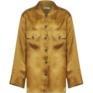 Khaite - Zijden Overhemd - Bruin - Dames