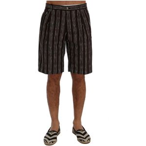 Dolce & Gabbana - Korte Broeken - Bordeaux - Met Logo Details