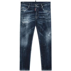 Dsquared2 Slim Skater Jeans , Blue , Heren , Maat: L